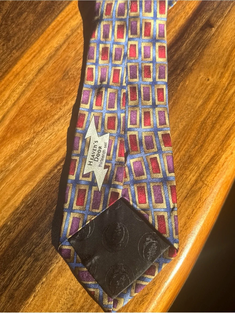 Vintage Grateful Dead Heavens Door Silk Tie - Blue & Red